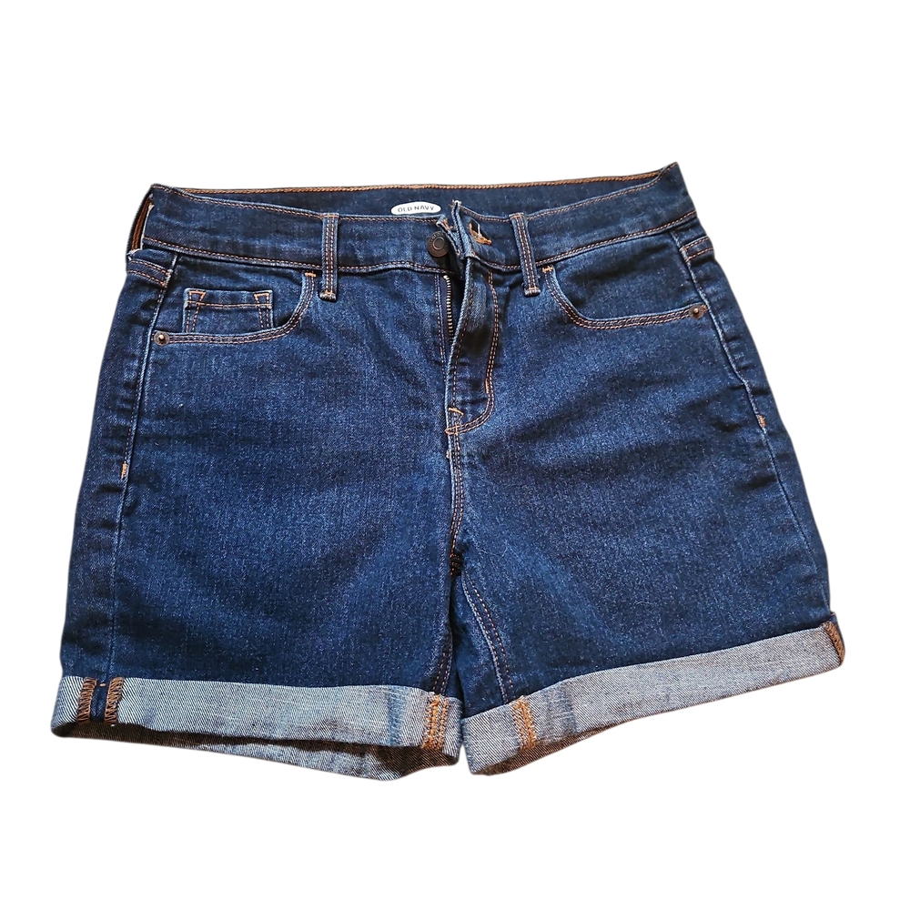 Old Navy Blue Jean Shorts Mid-Rise Relaxed Fit